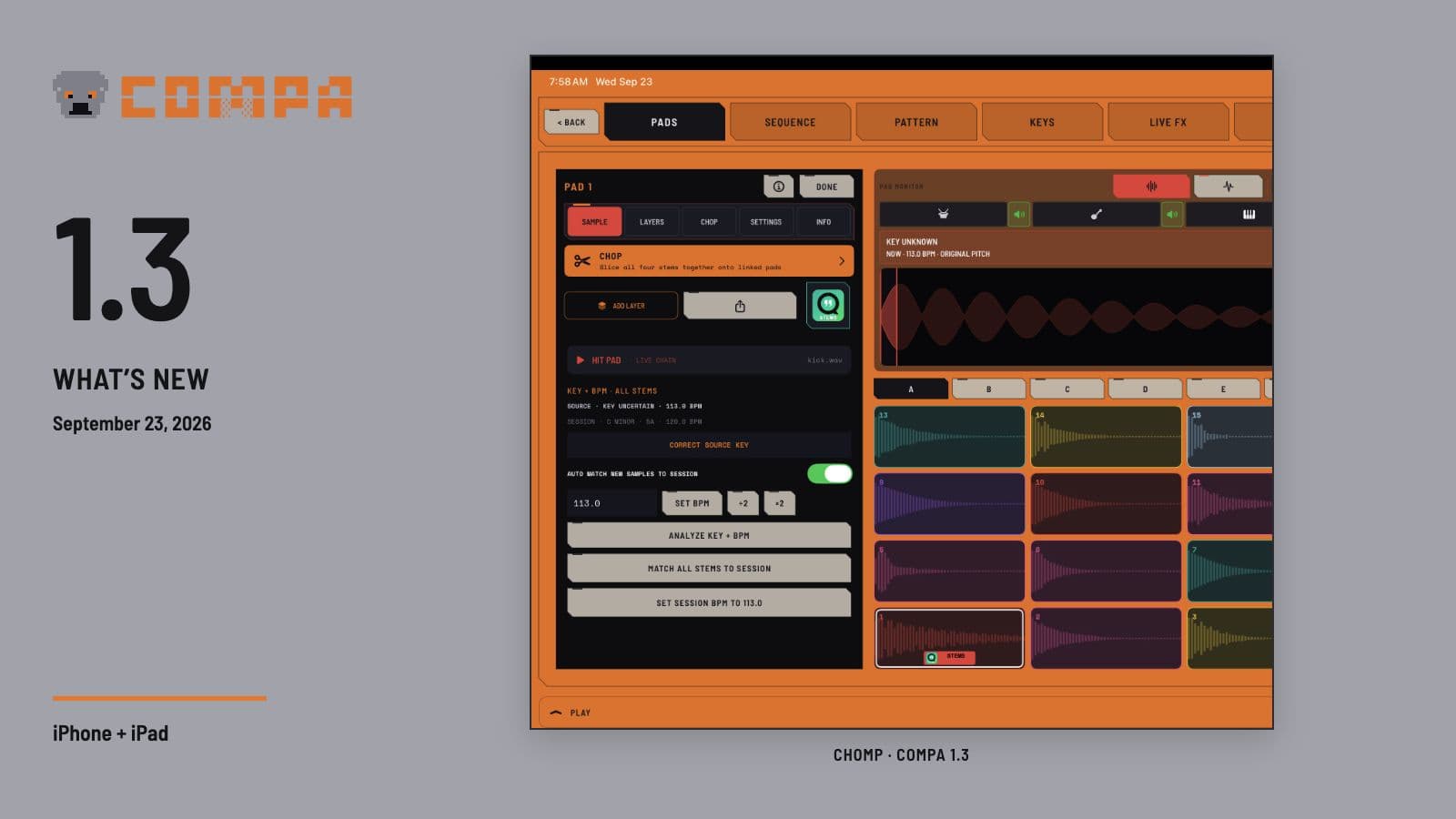 COMPA 1.3: what’s new