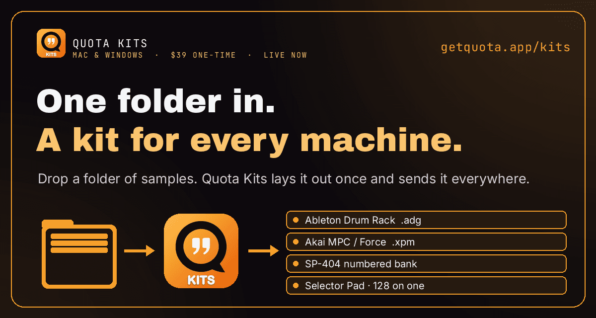 Quota Kits Is Live: One Folder In, a Kit for Every Machine