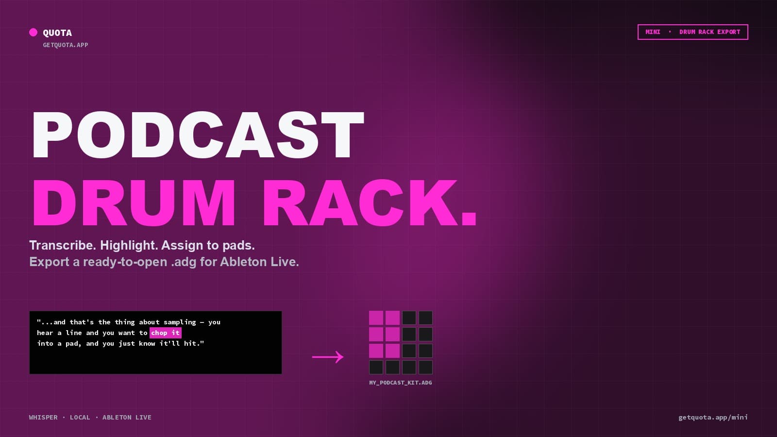 How to Build an Ableton Drum Rack from Any Podcast