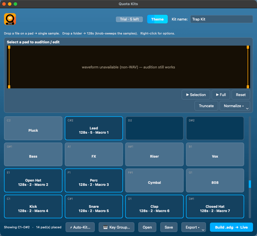 Quota Kits — Ice theme